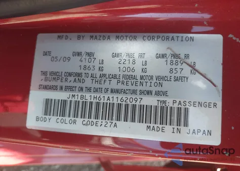 2010 Mazda Mazda3 S Sport from USA, damaged, VIN JM1BL1H61A1162097